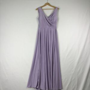 Lavender V-Neck Maxi Dress